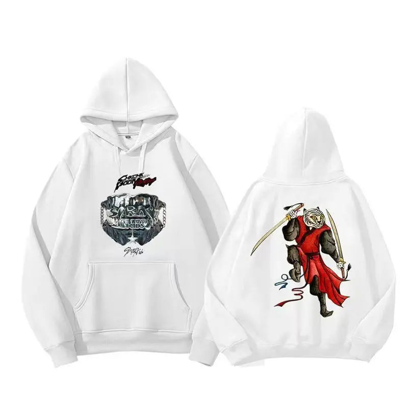 stray kids album returns to ATE text logo song wear men and women print comfortable hoodie hoodie explosion trend