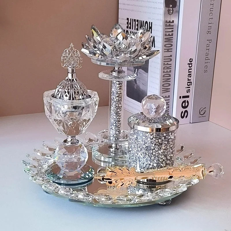 Bright Diamond Lotus Aromatherapy Burner Set | Elegant Home Accessories | Home Decor Sale β Free Shipping Worldwide