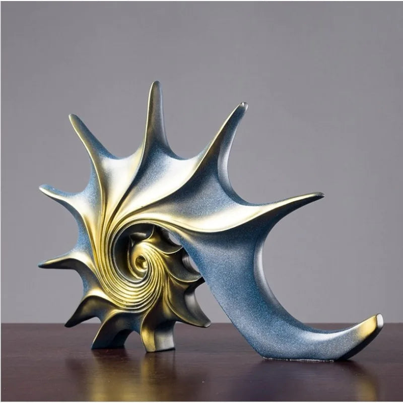 Resin Conch Sea Snail Sculpture | Home Decor Sale | Unique Animal Figurines for Coastal Interior Design
