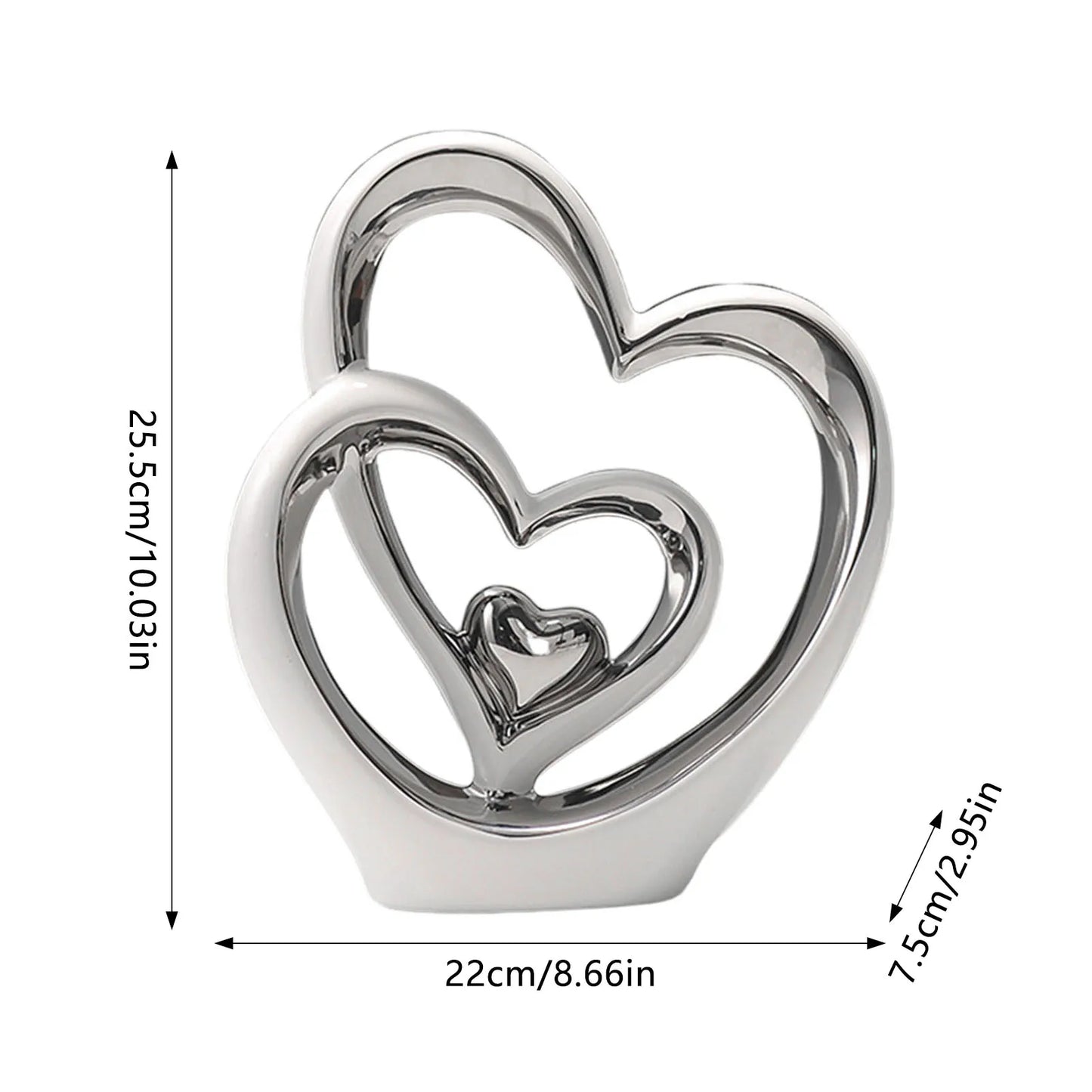 Home Accessories Sale | Elegant Ceramic Heart Ornament for Interior Design | Free Shipping Worldwide