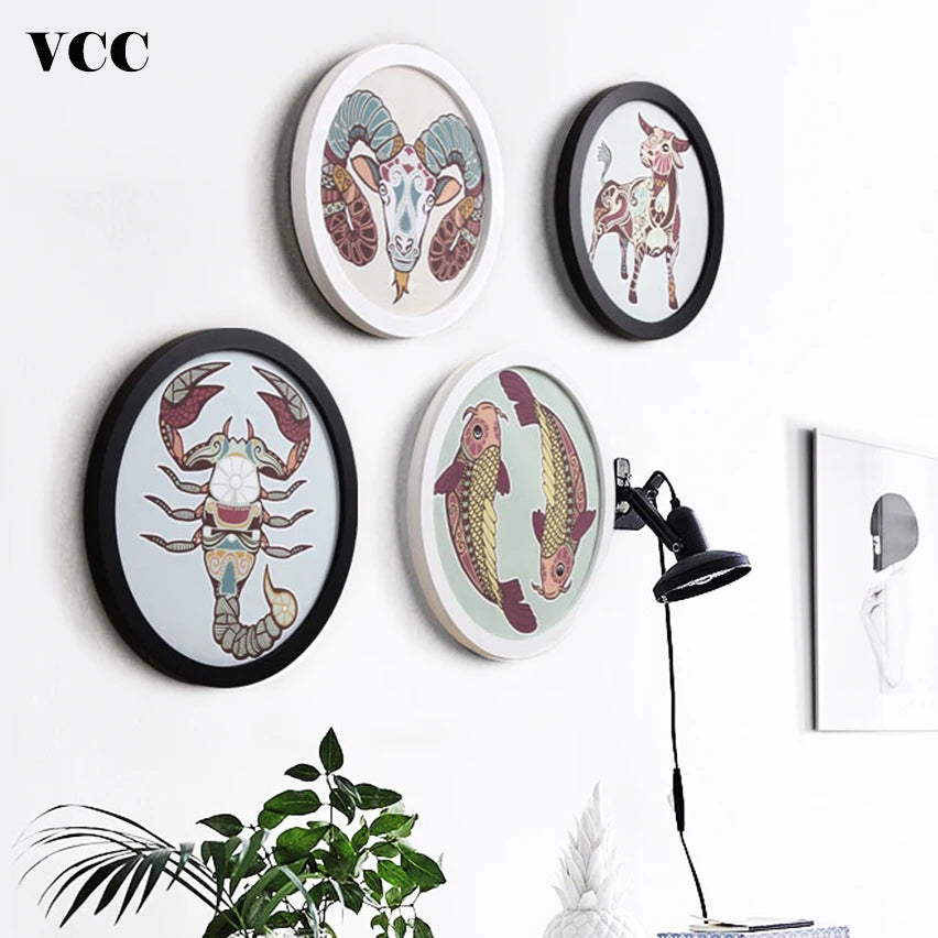 Round Wooden Decorative Wall Panels | Elegant DIY Wooden Picture Frames for Home Decor