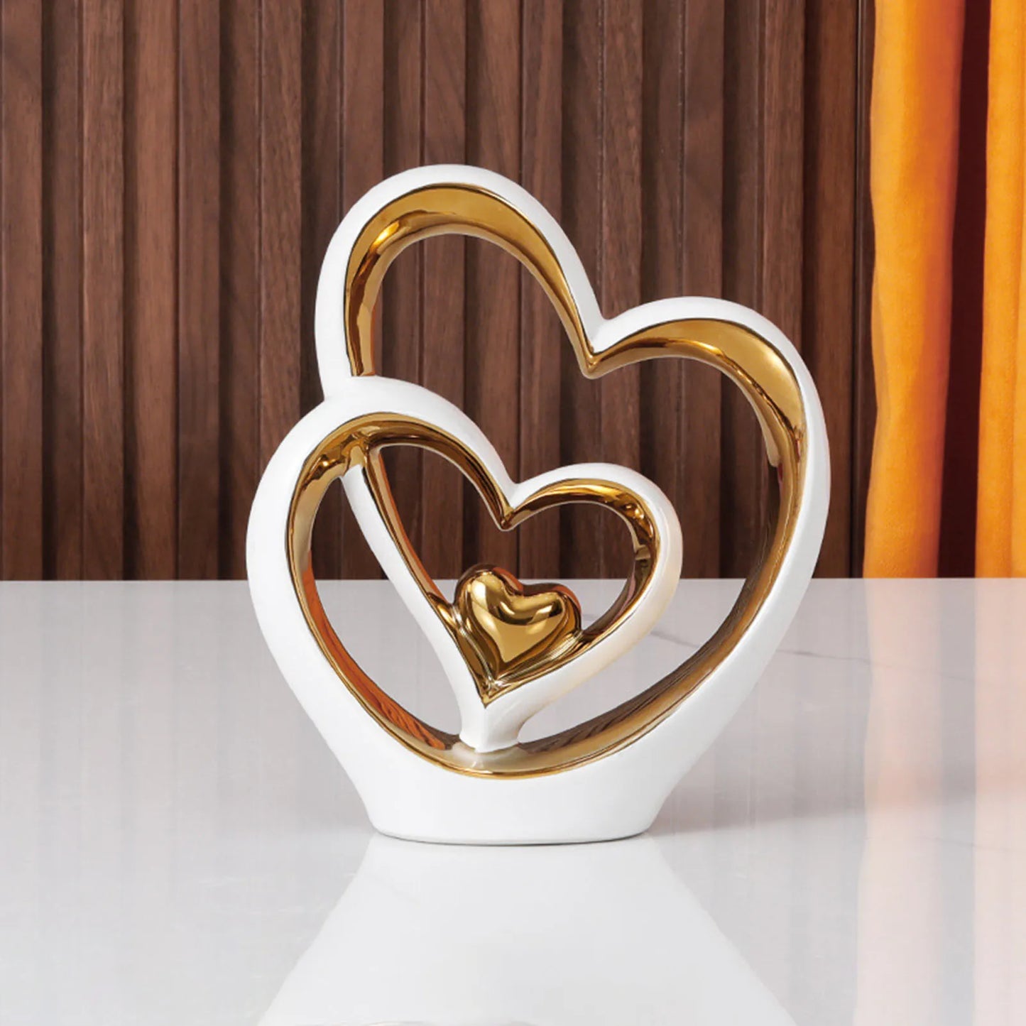 Home Accessories Sale | Elegant Ceramic Heart Ornament for Interior Design | Free Shipping Worldwide