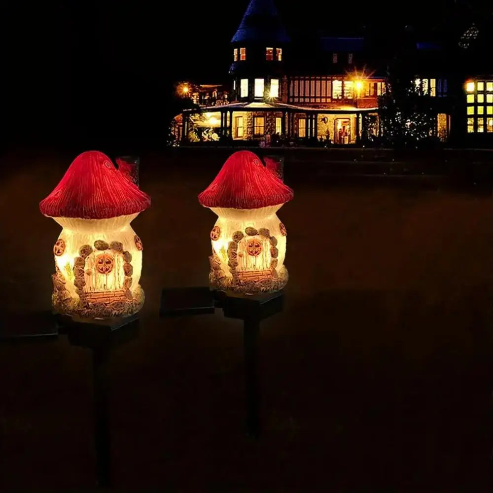 Solar Mushroom House Lights – Waterproof LED Garden Lamps for Lawn & Landscape Decoration