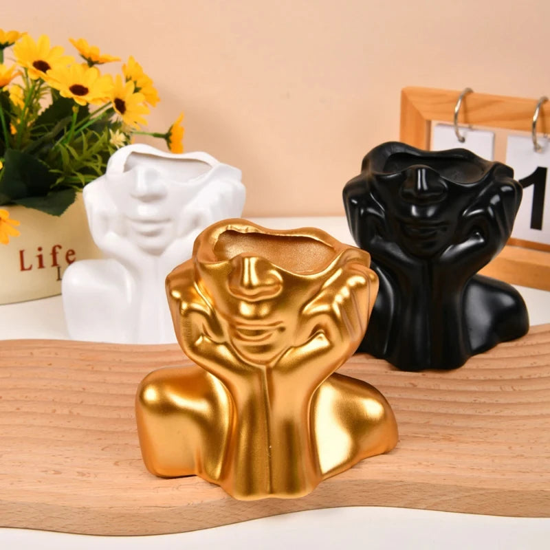 Home Decor Sale Modern Female Head Vase β Interior Design Accent for a Unique Touch