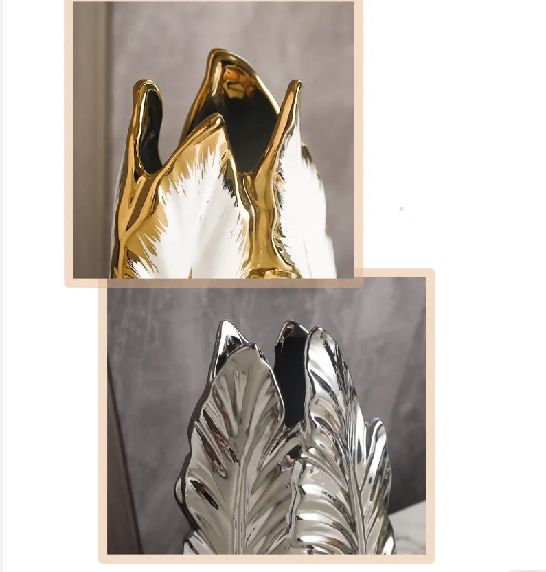 Nordic Light Luxury Gold Ceramic Vases for Elegant Home Decor | Up to 70% OFF + Free Shipping Worldwide!