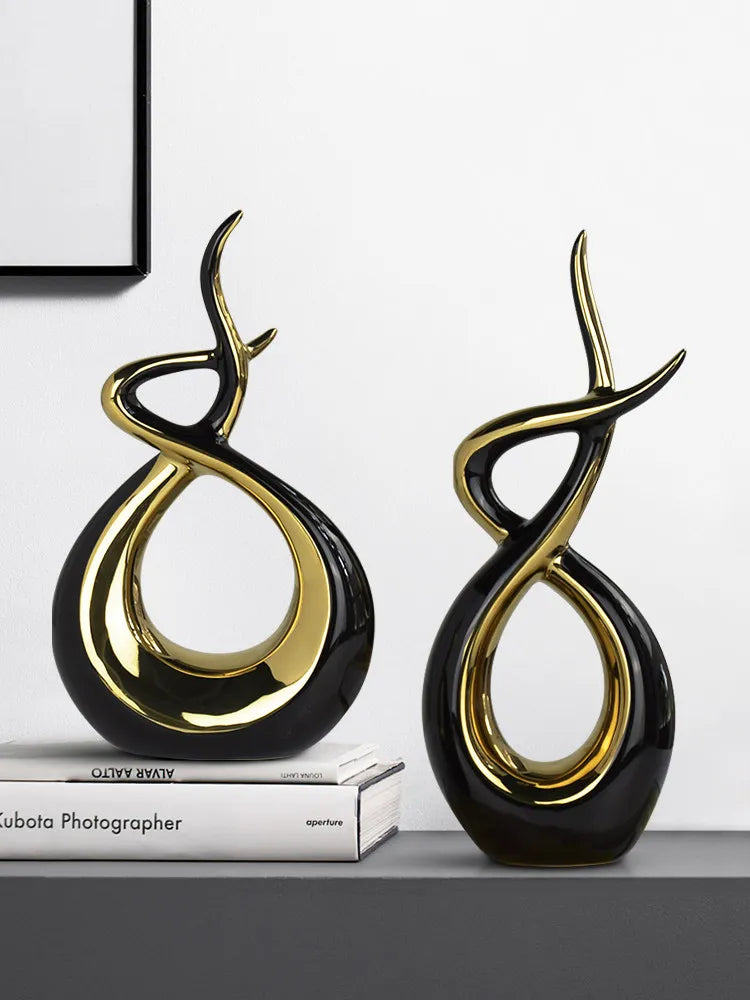 Modern European Ceramic Lover Figurines β Elegant Home Accessories for Artful Living