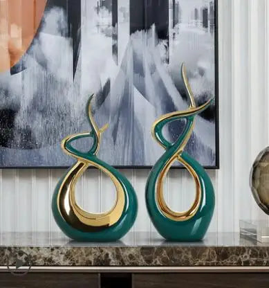 Modern European Ceramic Lover Figurines β Elegant Home Accessories for Artful Living