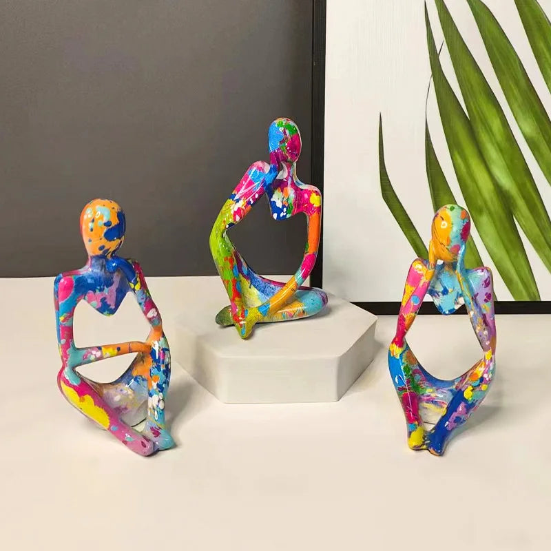 Transform Your Space with Resin Thinker Statue - Abstract Art Home Decor Accents | Free Shipping & Up to 70% Off!