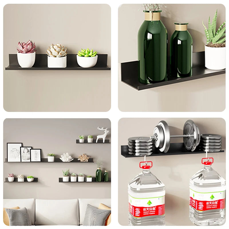Floating Shelves β Aluminum Alloy Wall-Mounted Shelves for Modern Home & Bathroom Storage