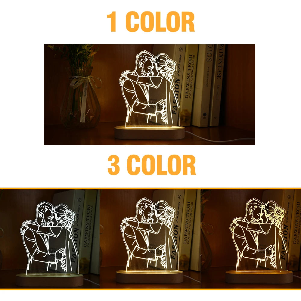 Custom 3D Photo Lamp: A Personalized Home Accessory for Unique Gifts and Interior Design Accents