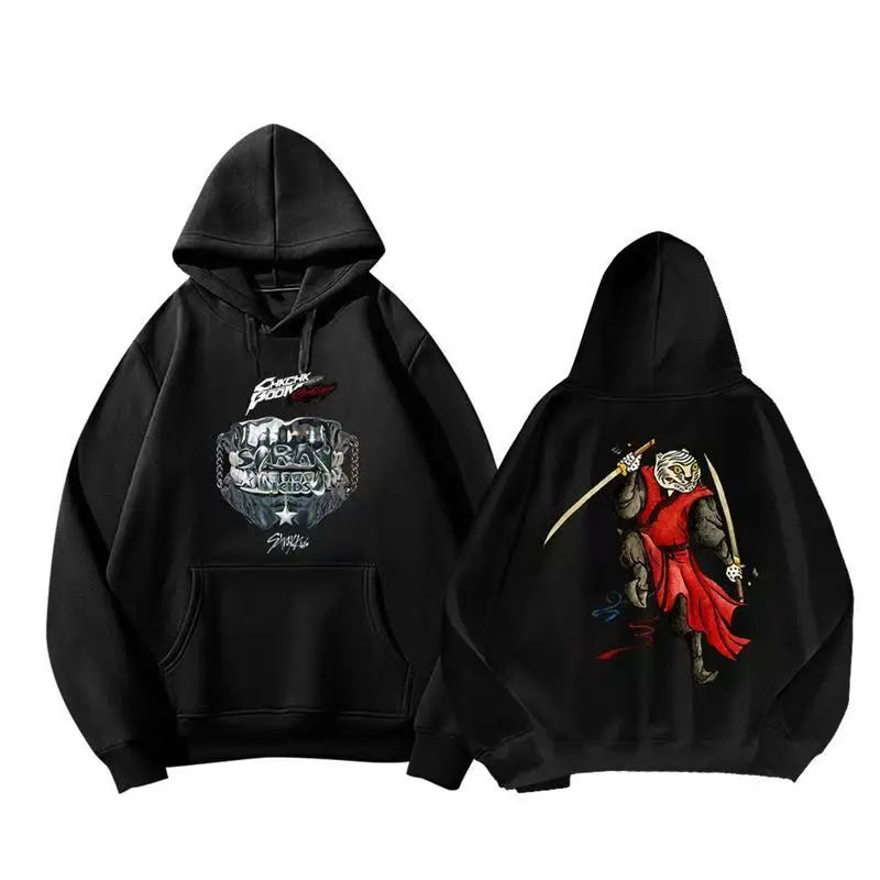 stray kids album returns to ATE text logo song wear men and women print comfortable hoodie hoodie explosion trend