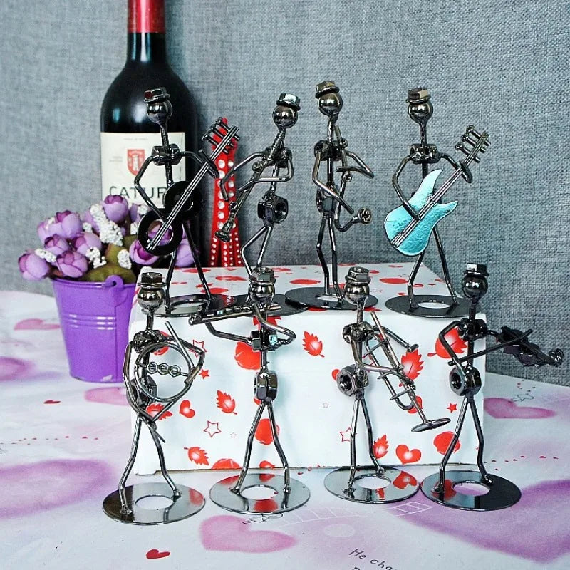 Iron Musician Band Metal Craft Set โ Stylish Home Accessories for Interior Design Accents