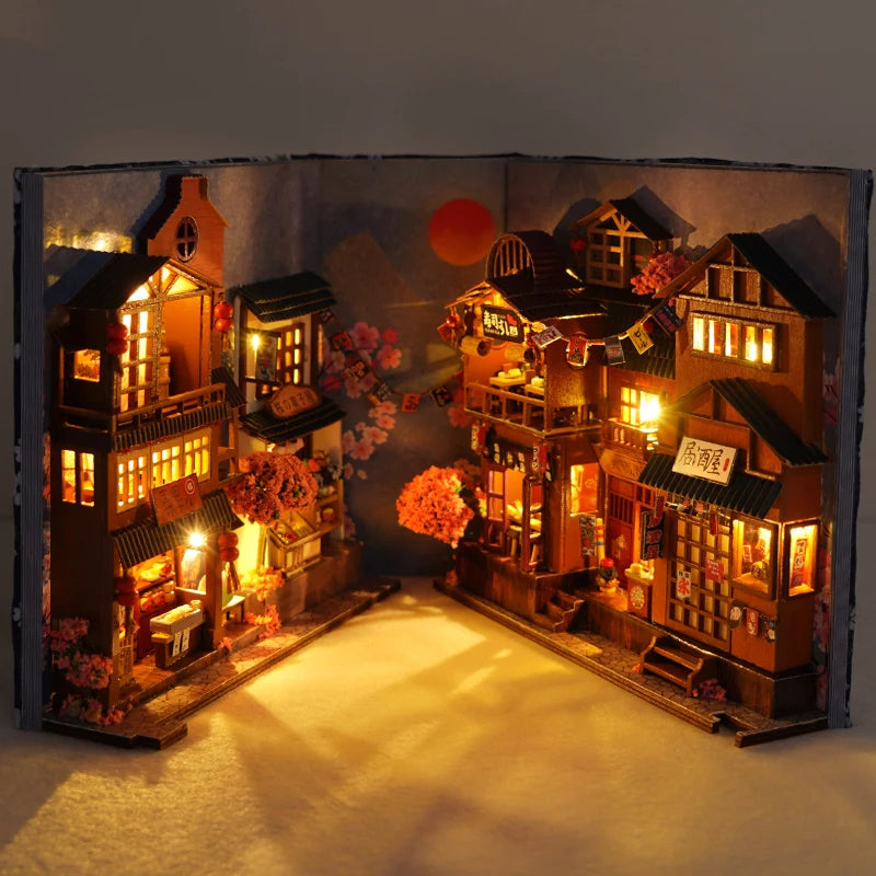 DIY Book Nook Kit Bookshelf Decor Home Accessories Home Art Interior Design Accents Panel Art Home Decor Sale