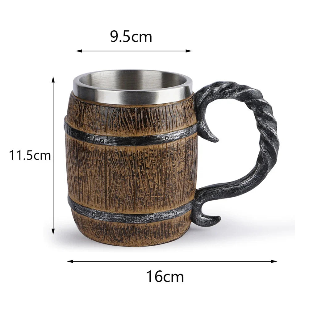 Viking Style Insulated Beer Mug – Unique Home Accessories for Hot and Cold Drinks