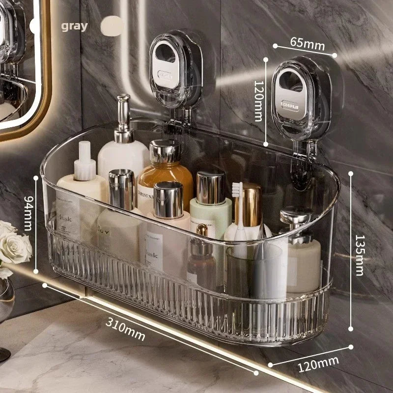 Home Décor Sale: Easy-Install Shower Suction Cup Shelf | Bathroom Organizer for Home Accessories and Interior Design Accents