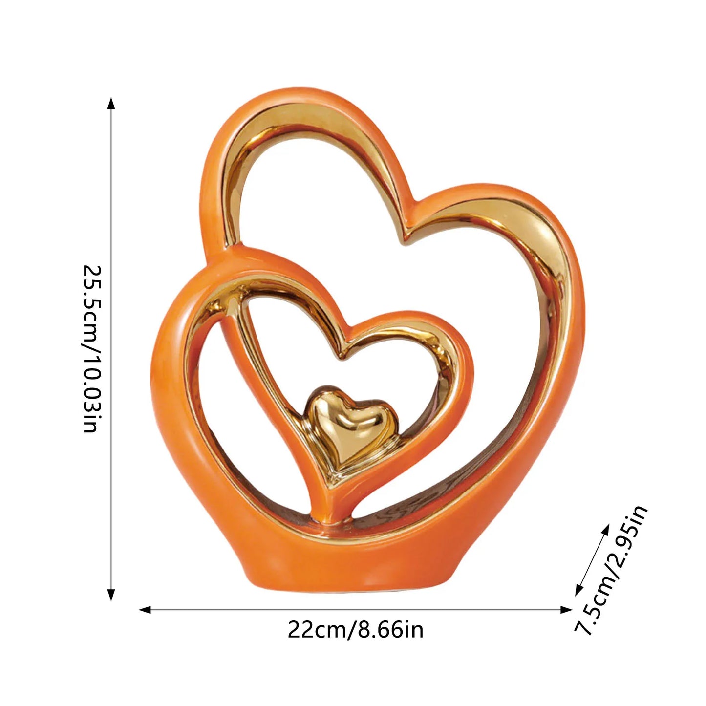 Home Accessories Sale | Elegant Ceramic Heart Ornament for Interior Design | Free Shipping Worldwide