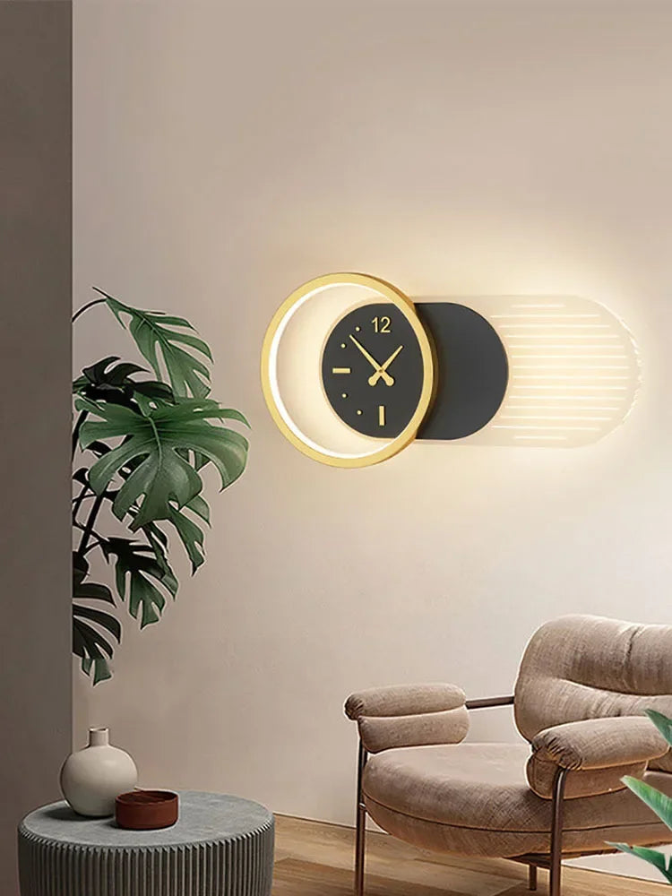 Illuminate & Elevate Your Space with the Modern LED Wall Lamp Clock β A Fusion of Functionality & Style!