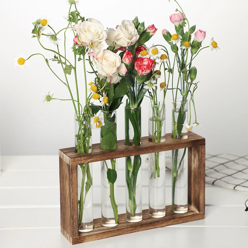 Modern Hydroponic Plant Container with Wooden Frame – Perfect for Home Decor