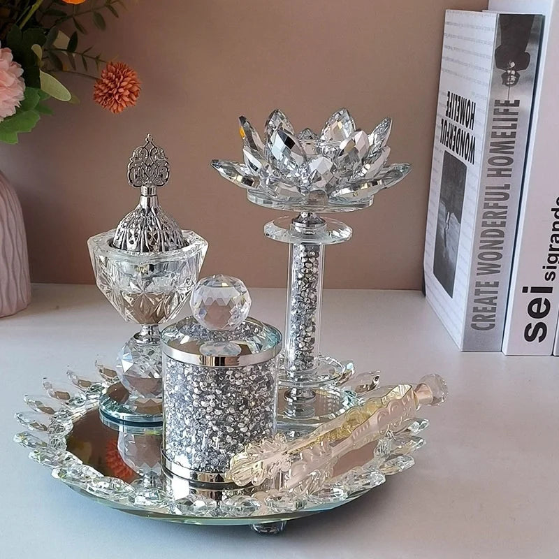 Bright Diamond Lotus Aromatherapy Burner Set | Elegant Home Accessories | Home Decor Sale β Free Shipping Worldwide