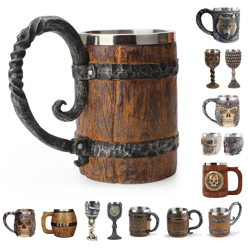 Viking Style Insulated Beer Mug – Unique Home Accessories for Hot and Cold Drinks