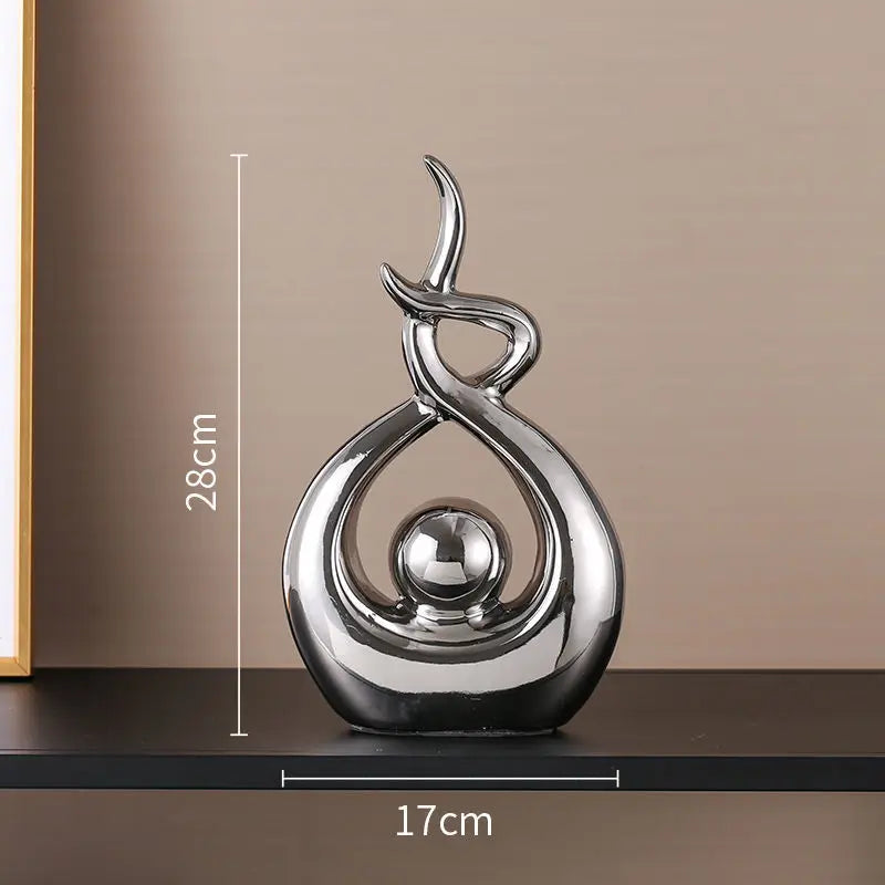 Modern European Ceramic Lover Figurines β Elegant Home Accessories for Artful Living