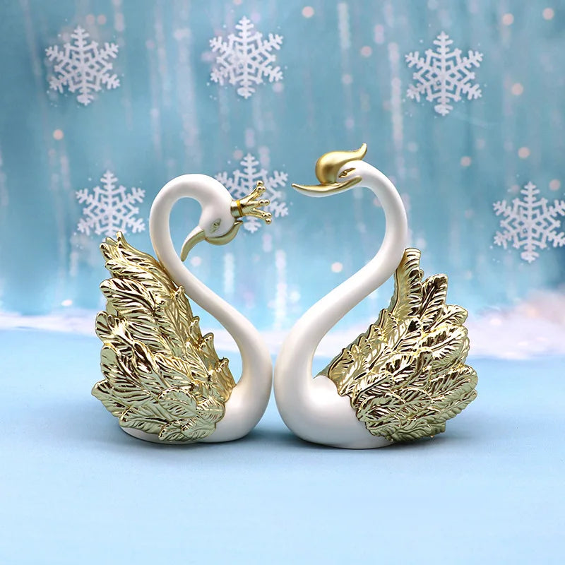 Luxury Swan Figurine Set β Elegant Home Accessories for Interior Design Accents | Free Worldwide Shipping!