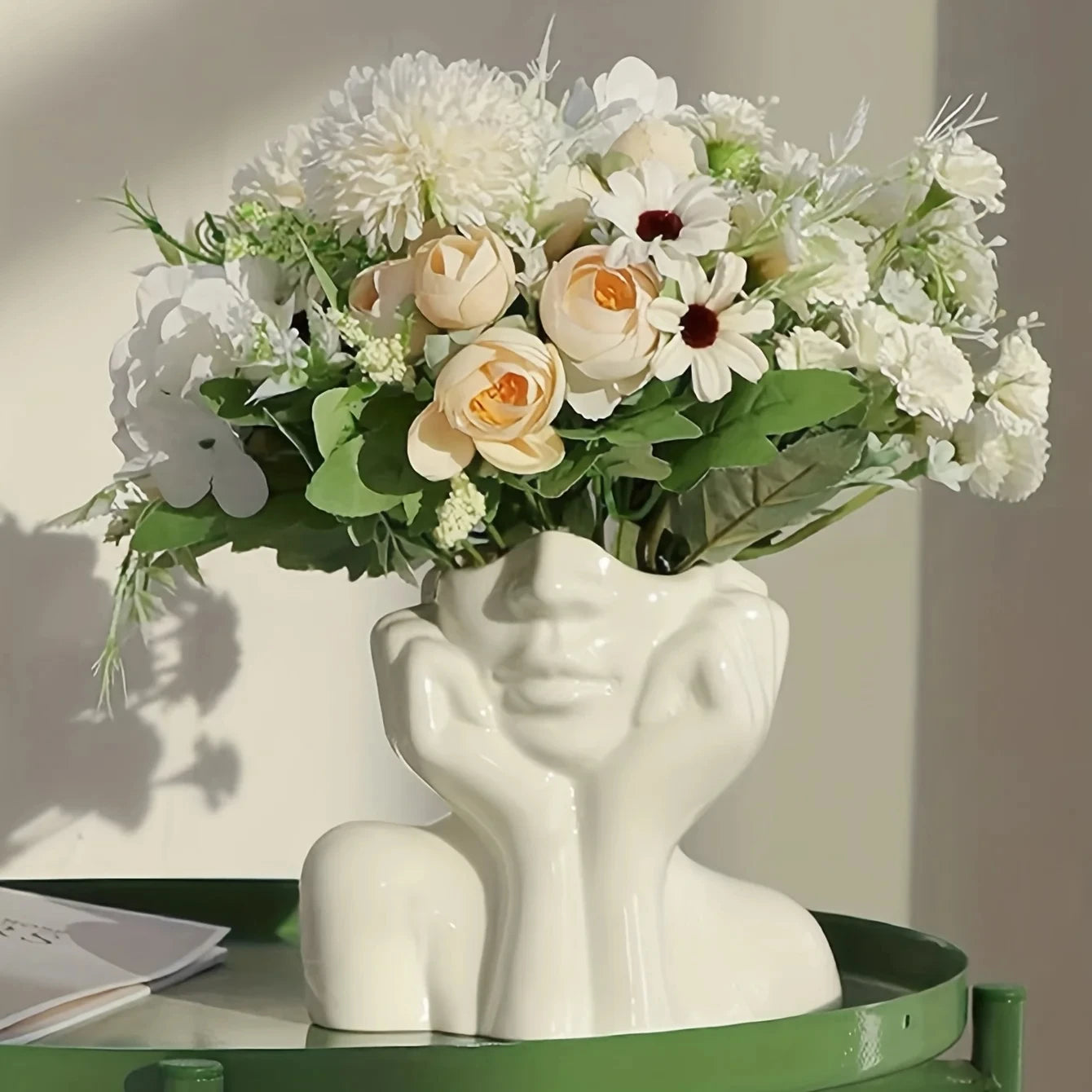 Home Decor Sale Modern Female Head Vase β Interior Design Accent for a Unique Touch