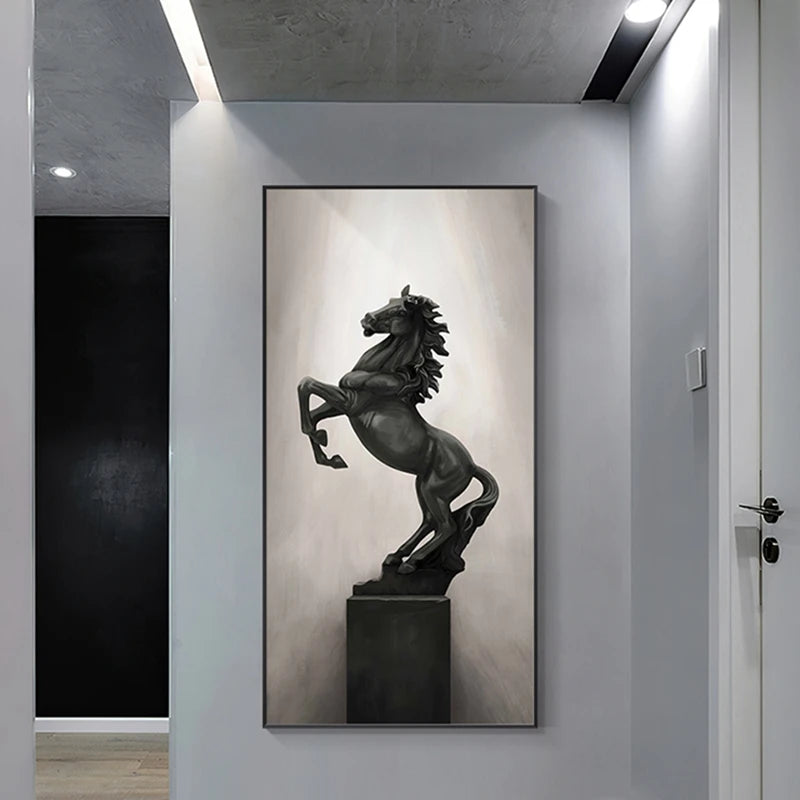 Modern Horse LED Wall Art - Luxury Multi-Panel Painting for Sophisticated Interiors