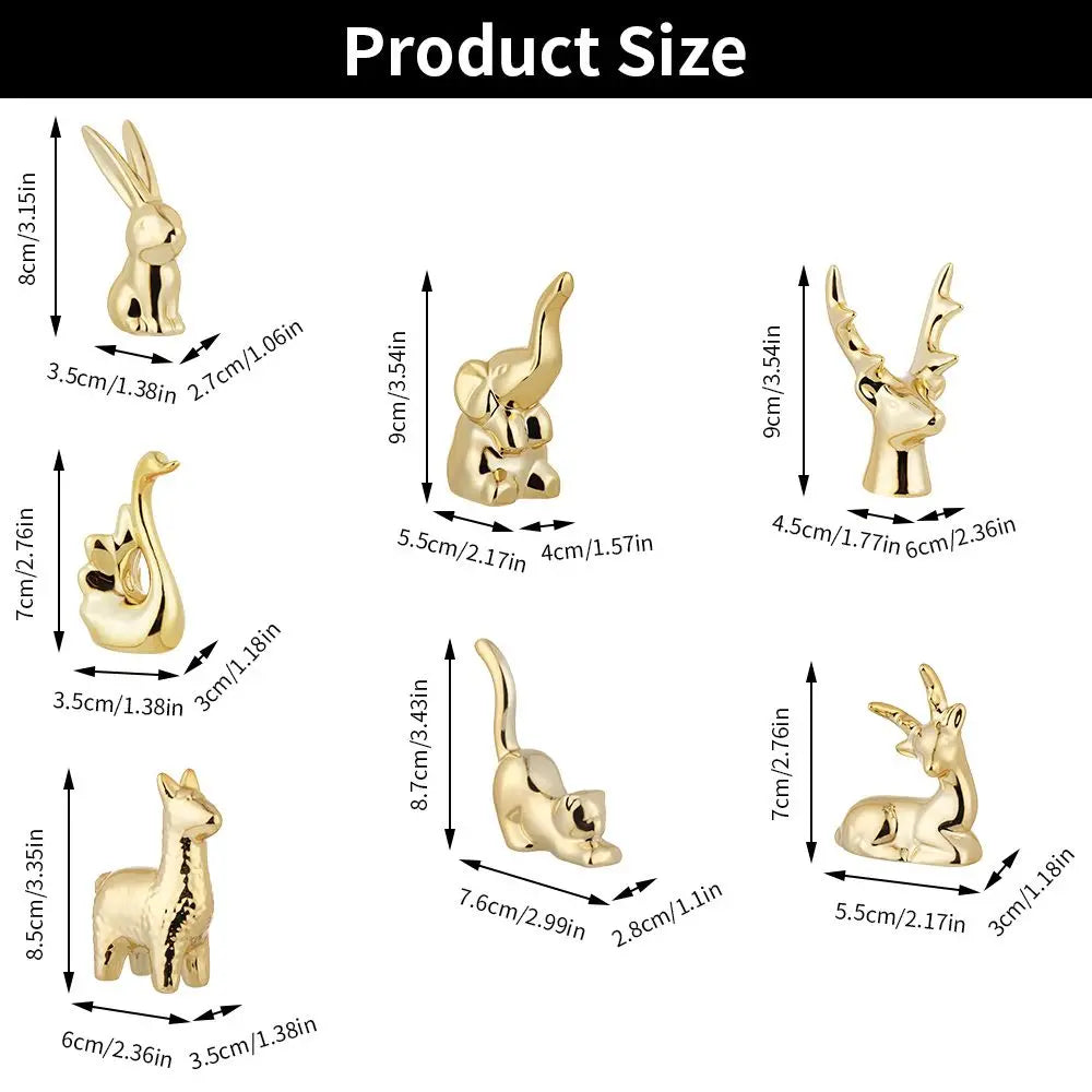 Elegant Multi-Panel Wall Art - Transform Your Home Decor with Modern Ceramic Animal Figurines
