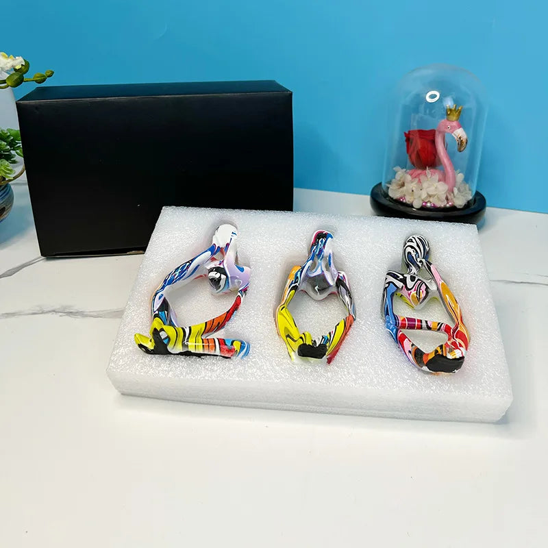 Transform Your Space with Resin Thinker Statue - Abstract Art Home Decor Accents | Free Shipping & Up to 70% Off!