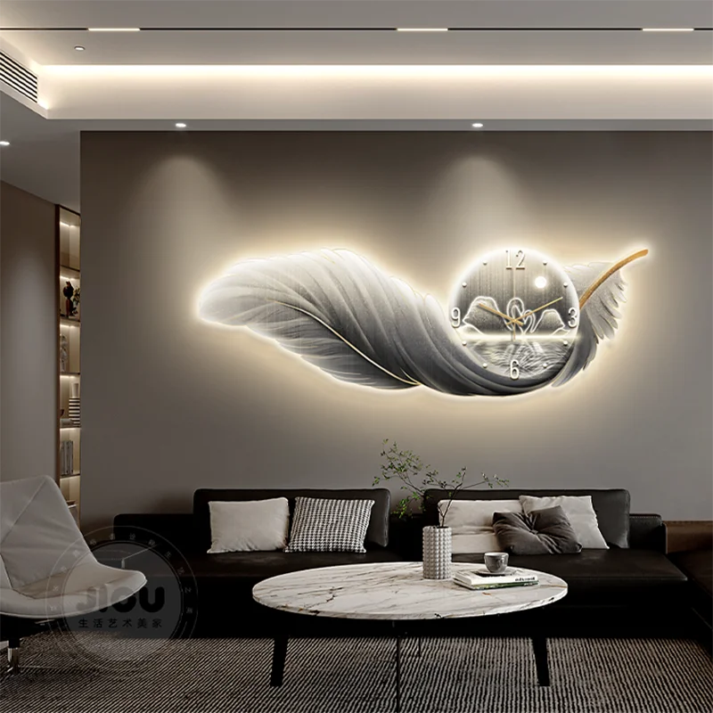 Illuminate Your Living Space: Minimalist LED Luxury Wall Clock for Modern Home Accessories