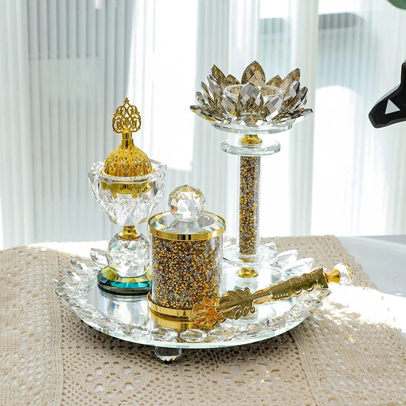 Bright Diamond Lotus Aromatherapy Burner Set | Elegant Home Accessories | Home Decor Sale β Free Shipping Worldwide