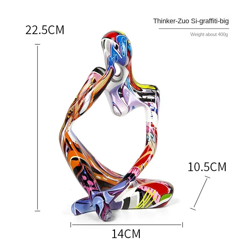 Transform Your Space with Resin Thinker Statue - Abstract Art Home Decor Accents | Free Shipping & Up to 70% Off!