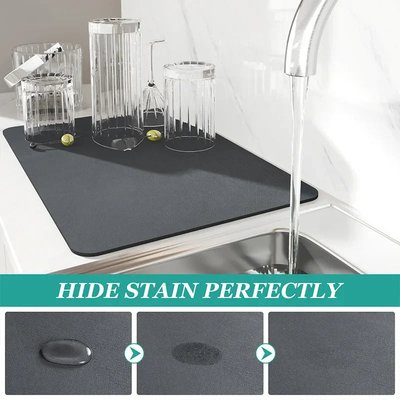 Home Decor Sale Super Absorbent Kitchen Draining Mat for Home Accessories Bathroom Panel Art Interior Design Accents Cut Cost of Living