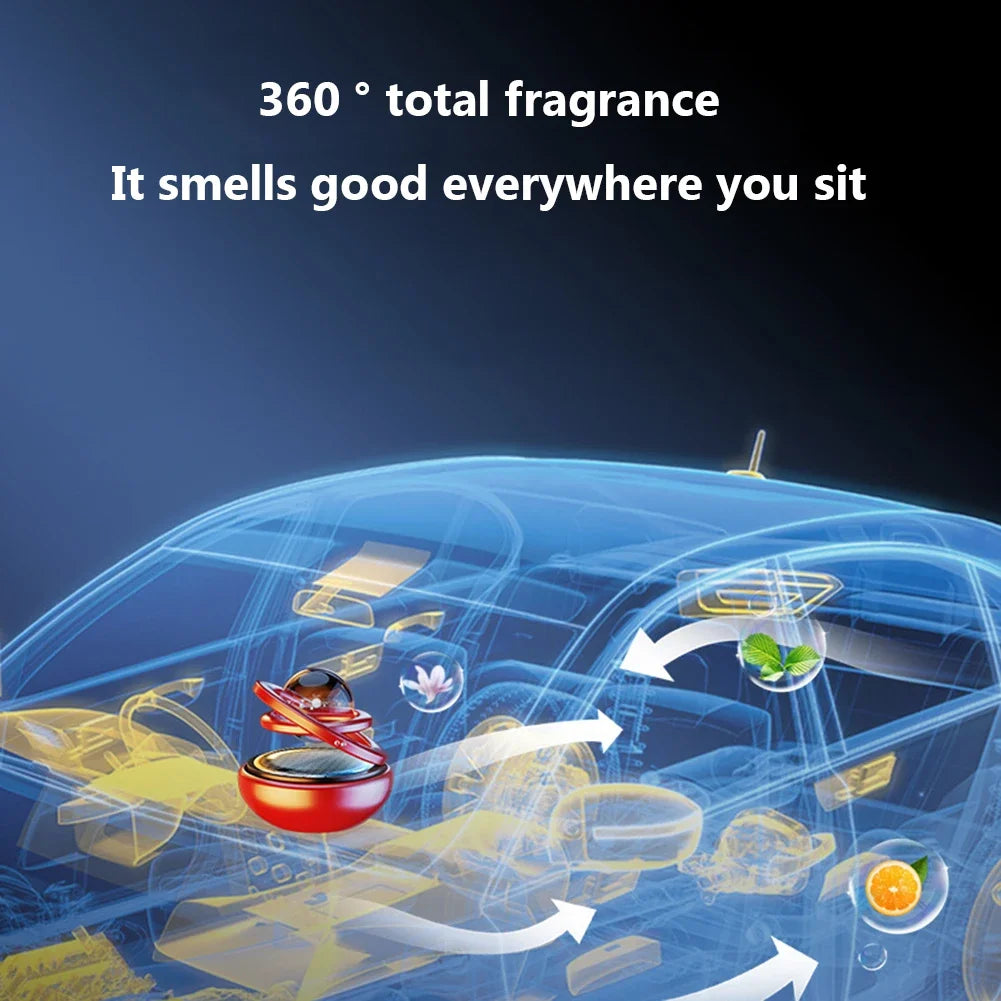 Solar Car Air Freshener | 360Β° Rotation | Auto Interior Home Accessories β Free Shipping Worldwide