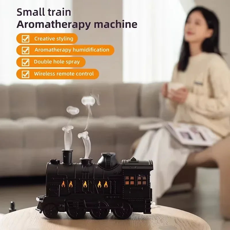 Train Shape Mini Diffuser for Home Decor Sale Aromatherapy Cool Mist Humidifier Panel Art Interior Design Accent
