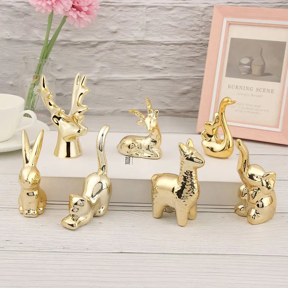Elegant Multi-Panel Wall Art - Transform Your Home Decor with Modern Ceramic Animal Figurines