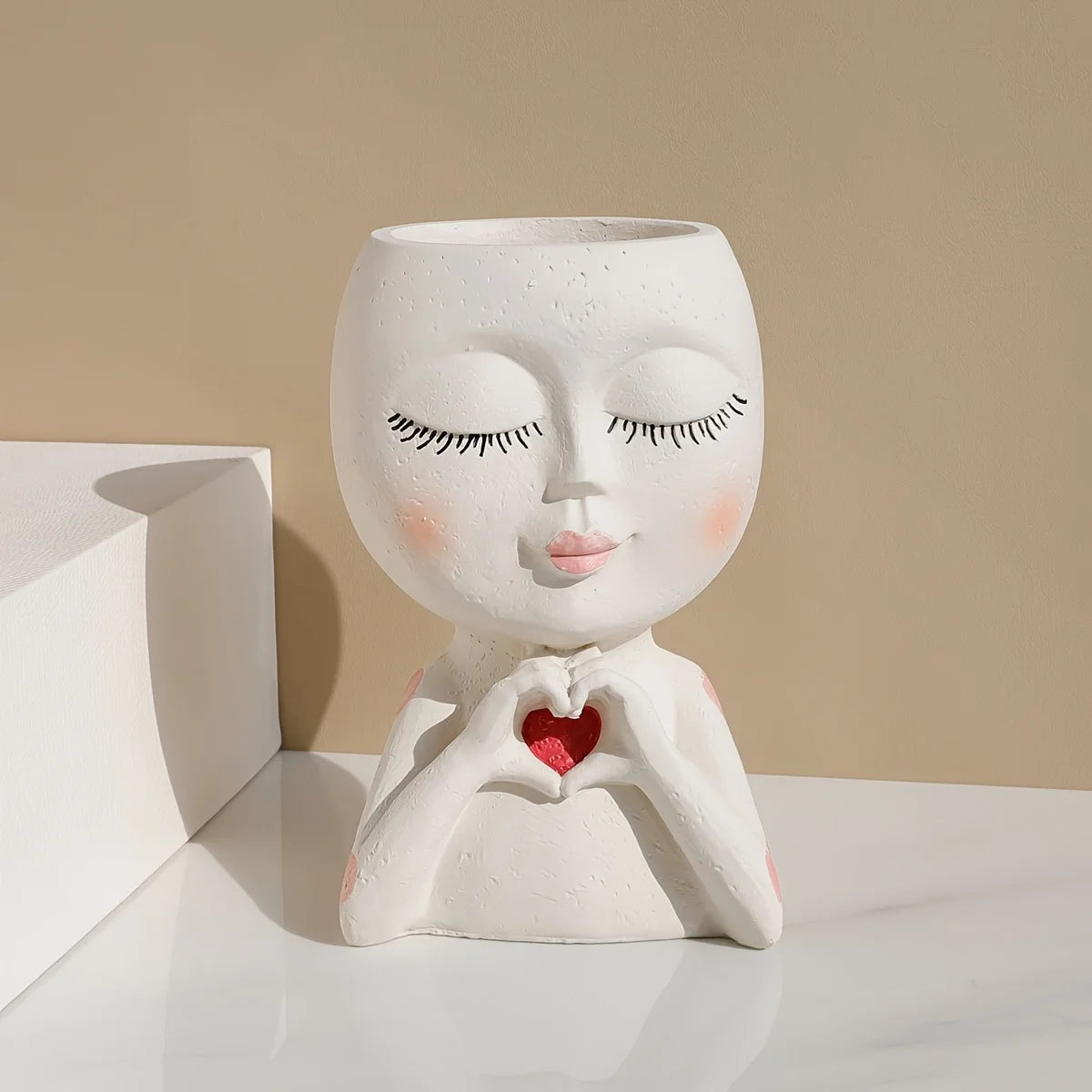 Transform Your Space with the Girls Face Flower Planter - A Unique Home Accent!