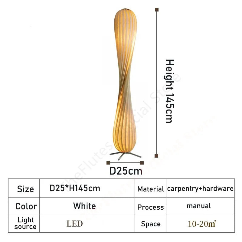 Illuminate Your Space with Elegance: 2023 Wabi Sabi Wooden Floor Lamp - Perfect Home Accessory!