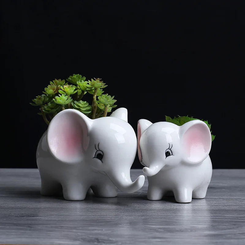 Cute Elephant Ceramic Flowerpots | Adorable Home Accessories | Home Decor Sale β Free Shipping Worldwide