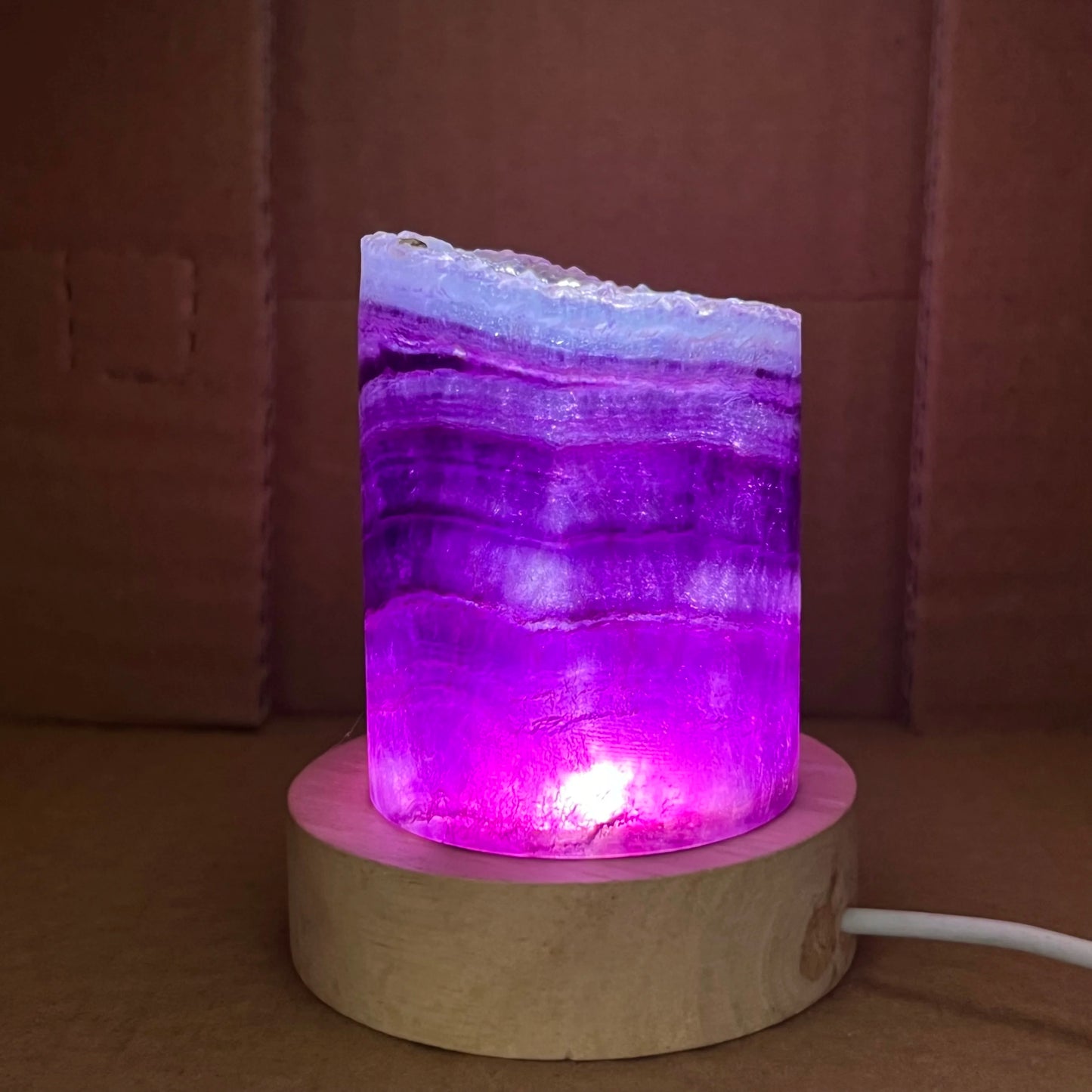 Natural Rainbow Fluorite Lamp for Sale | Home Decor Sale | Interior Design Accents | Modern Panel Art | Free Worldwide Shipping