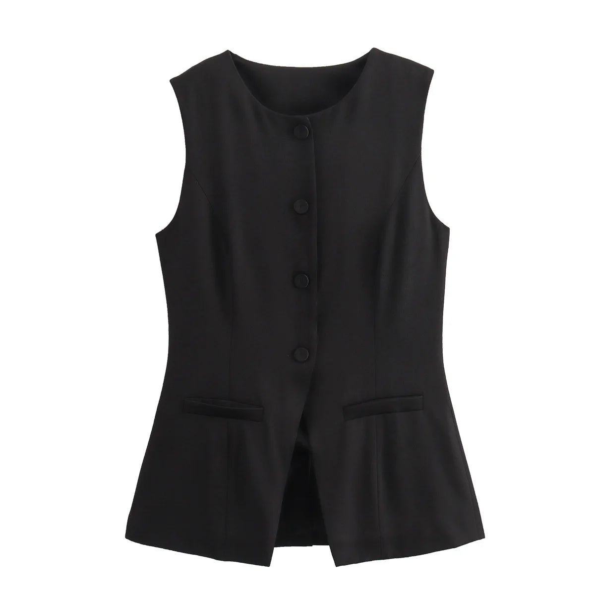 White Sleeveless Vest Women Button Summer Vests for Women Jackets Pink Vest Top Women Streetwear Women's Tailored Vest
