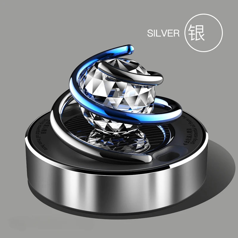 Car Air Freshener Creative Solar Rotation Perfume Diffuser โ Lasting Fragrance & Stylish Interior Design Accent | Home Accessories On Sale!
