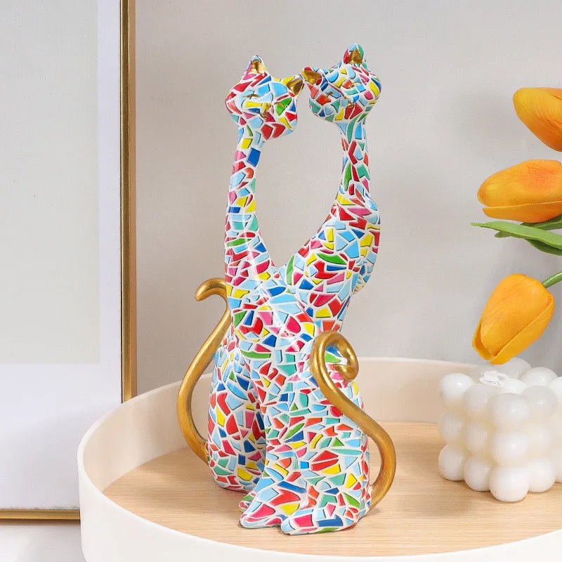 Nordic Graffiti Cat Sculpture – Unique Home Accessories for Modern Interior Design Accents | Free Shipping Worldwide!