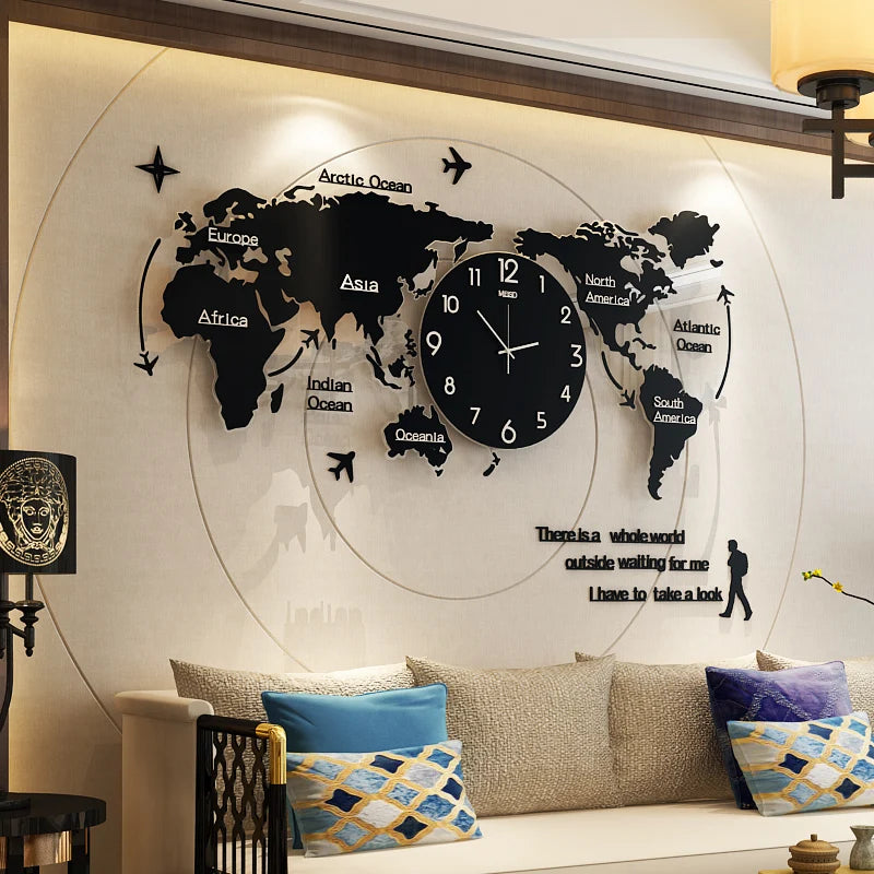 Modern Acrylic 3D DIY Wall Clock – The Perfect Home Accessory for Living Room Elegance