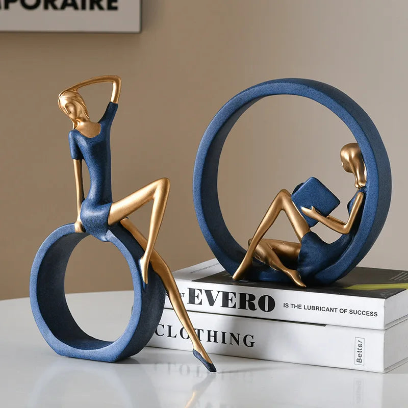 Best Home Accessories Sale β Modern Resin Yoga Reading Girl Sculpture for Elegant Home Decor β Home Art & Interior Design Accents