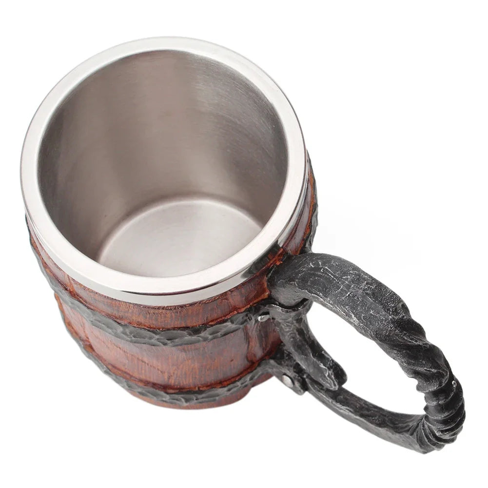 Viking Style Insulated Beer Mug – Unique Home Accessories for Hot and Cold Drinks