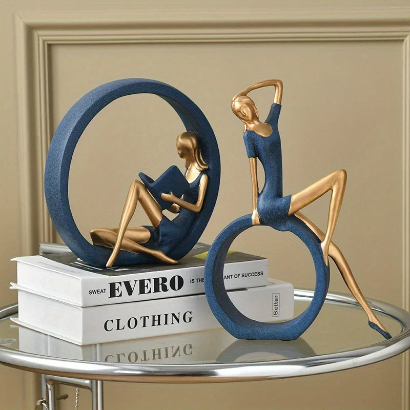 Best Home Accessories Sale β Modern Resin Yoga Reading Girl Sculpture for Elegant Home Decor β Home Art & Interior Design Accents