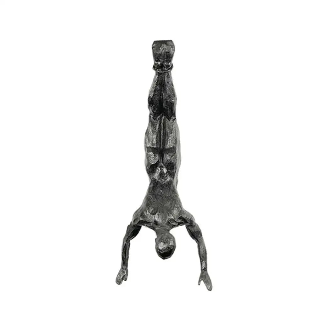 Transform Your Space with Athlete Rock Climbing Man Resin Wall Sculpture - Unique Home Decor