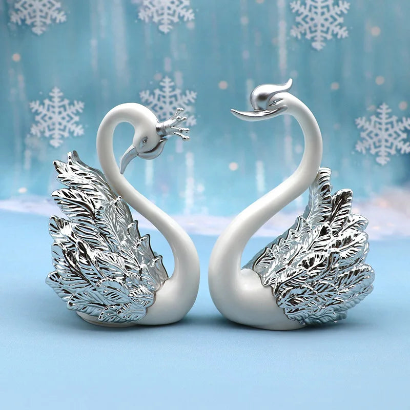Luxury Swan Figurine Set β Elegant Home Accessories for Interior Design Accents | Free Worldwide Shipping!